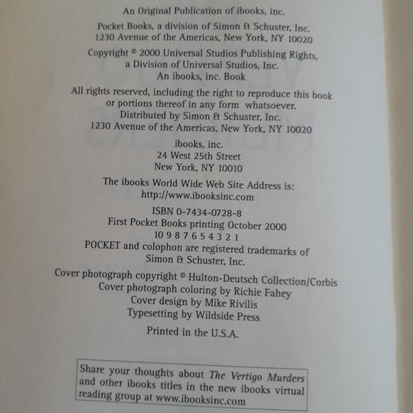 Alfred Hitchcock In The Vertigo Murders Hardcover Book By J. Madison Davis - Picture 15 of 16